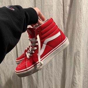 Red High-Top Vans